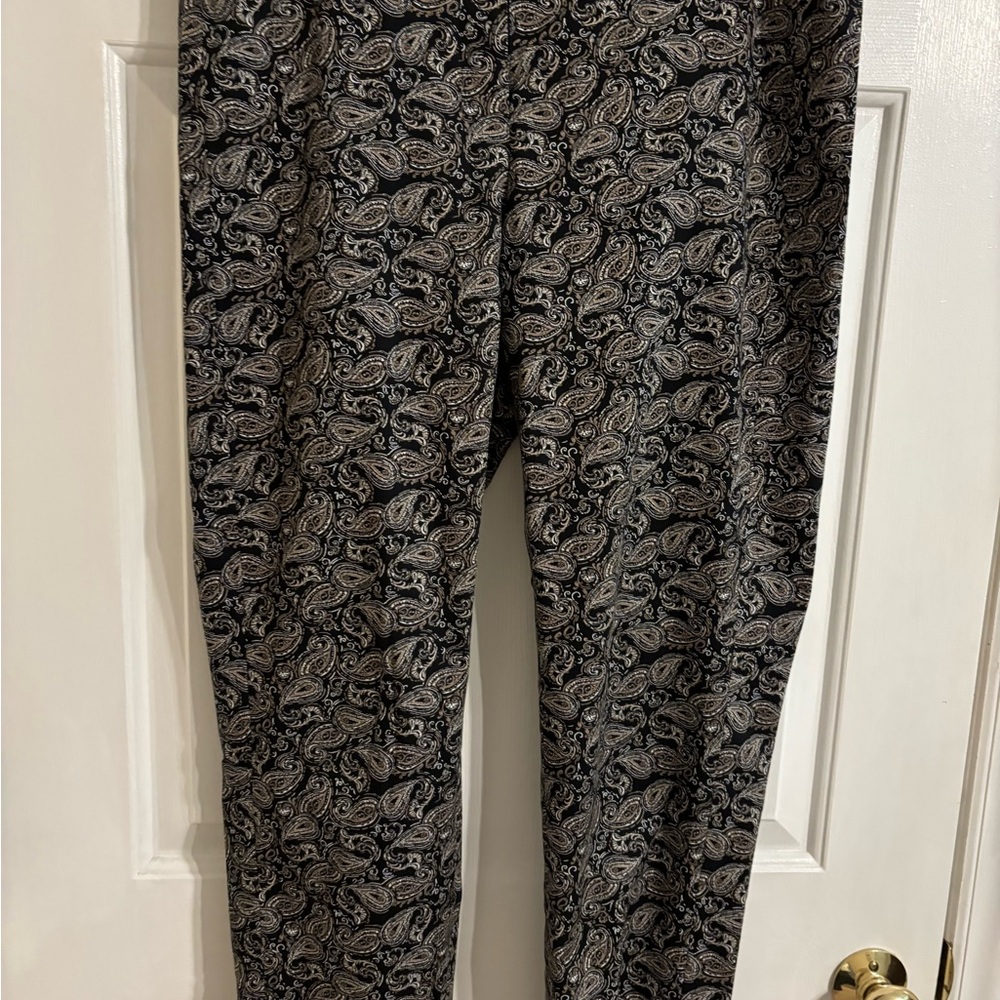 J Jill paisley ankle pants